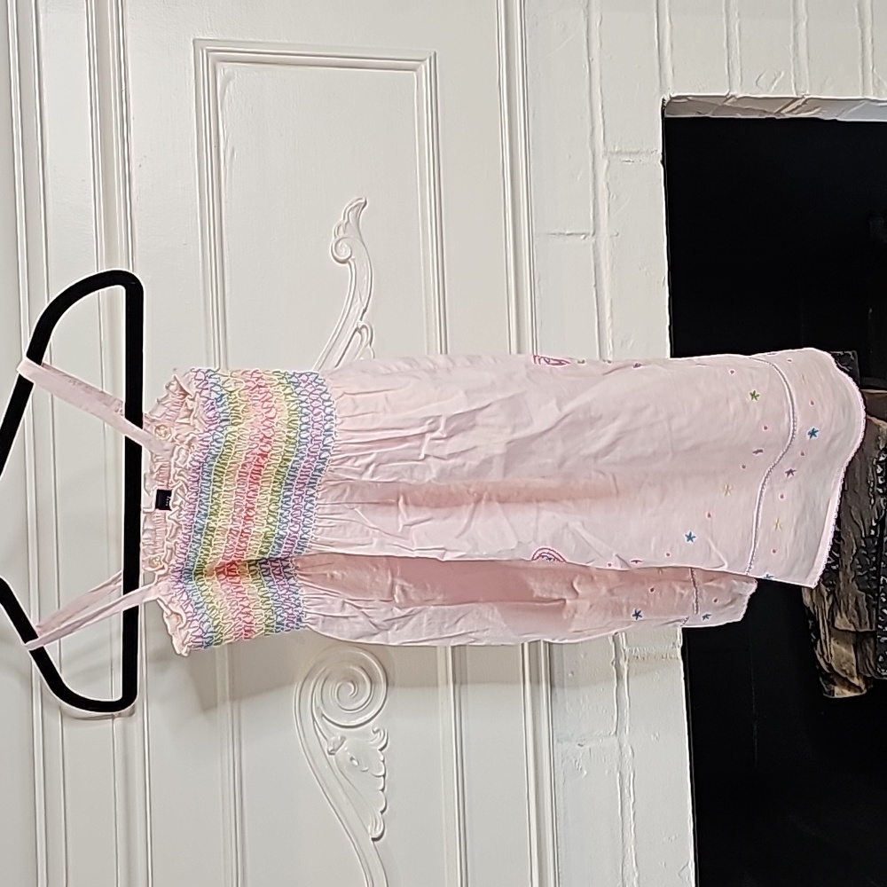 EUC BABYGAP: Smocked Knit Embroidered Cotton Dress (lined) Size  5T